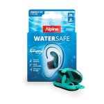 Alpine WaterSafe Oordoppen voor Zwemmen, Houden Water Buiten, Laten Geluid Door, Blijven Op Hun Plek, Zacht Comfort, Herbruikbaar, Voor Zwemmers, Surfen, Douchen & Watersport, Incl 2 Maten, 1 Paar