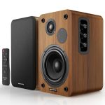 Actieve boekenplankluidsprekers 36W RMS - BT 5.4 draadloze luidspreker met 5" woofer, zijden dome-tweeter pc-luidsprekers - USB digitale audiostudiomonitoren bas- en hoge tonen aanpassen AUX-ingang