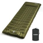 KASIMO Campingmat voor 1 persoon, 12 cm, opblaasbaar matras voor tent, zelfopblazend, met geïntegreerde pomp, licht, trekking, biwak, wandelen