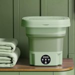 Beste Energiezuinige Wasmachine Wasmachine, opvouwbaar, 8 l, draagbare mini-wasmachine met 3 wasmodi en centrifugemand, energiezuinig voor ondergoed, sokken, babykleding, reizen en slaapzaal