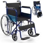 Opvouwbare rolstoel | Orthopedisch| Lichtgewicht | Blauw| Model: Alcazar | Mobiclinic