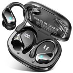 Draadloze oordopjes, Bluetooth 5.3 hoofdtelefoon, 75H Sport Hoofdtelefoon met ENC ruisonderdrukkende microfoon, draadloze hoofdtelefoon in-ear oorhaken diepe bas, bluetooth oortelefoon IP7 waterdicht