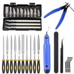 Gereedschapsset voor 3D-printer, met 13 verschillende messen, 32 stuks modelnabewerking, professionele modelbouw, accessoires voor slijpen en ontbramen