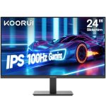 KOORUI E2411F 24 Zoll Bildschirm,IPS PC Monitor,FHD 1920x1080 for Office,100Hz PC Monitore,Eye Care,HDMI&VGA,VESA 100 x 100 mm