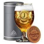 Crownly Crystal Personalisé Bierglas Cadeau voor Mannen, Vader, Opa, Vriend, Verjaardagscadeaus, Echtgenoot, Oom