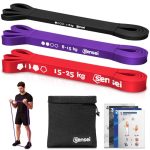 Beste trainingsschema SENSEI Pull Up Elastiek Set (1-25 kg) – Weerstandsbanden voor Home Workout & Spieropbouw – Incl. Trainingsschema, E-book & Draagtas – Set van 3