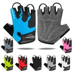 WESTWOOD FOX Fietshandschoenen met halve vinger, uniseks, gevoerd, grip, palm, fiets, zomer, MTB, fietshandschoenen voor heren en dames, antislip, vingerloos, kort, mountainbike, sport, wandelen