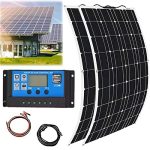 800W zonnepaneel-kit systeem, 2 stuks 400W 18V flexibel monokristallijn zonnepaneel voor camper, boot, tent, auto, aanhanger, batterij opladen