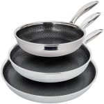 Beste pannen zonder PFAS Glissimo RVS Pannenset 3-delig Ø 20/26/30 cm Inductie