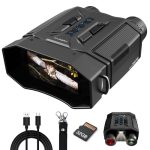 Nachtzichtbril voor volwassenen, 8x zoom, 3 inch HD-scherm, 4000 mAh oplaadbare verrekijker met camera, 32 GB kaart, nachtzicht verrekijker cadeau voor mannen, vader, echtgenoot voor jacht en kamperen