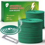 Beste middel tegen muggen Muggenspiraal 48 spiralen (24x2) - Bescherming tegen muggen, muggenwerend middel, rookspiraal, anti-muggen, citronella muggenspiralen voor kamperen in de buitenlucht, onmisbaar in de zomer, met houder