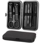 URAQT Nagelknipper, 8-delig manicure pedicure set, roestvrijstalen nagelknipper voetverzorging set, professioneel beauty nagelverzorgingsset, ideaal cadeau voor mannen en vrouwen voor thuis, reizen