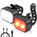 CIRYCASE Fietsverlichting Fiets, Super Helder Fietslicht USB Oplaadbaar, IPX6 Waterdicht Fietslicht voor Nachtritten/Camping/Rugzak, 8+12 Verlichtingsmodi, Langere Levensduur van de Batterij (2 Setje)