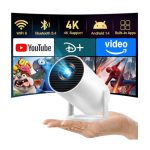 Mini-projector, 4K, videoprojector, Android 11, videoprojector met Bluetooth 5 en wifi 6, LYNCAST 1080p, draagbare projector voor telefoon/tv-stick/HDMI/PS5/iOS