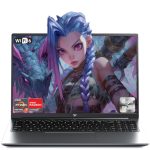 Tivique Gaming Laptop 16,1 inch - Laptop Ryzen 7 H255 (tot 4,90 GHz), 8C/16T - 4800MHz 16GB DDR5*2 + 512GB SSD M.2, FHD 1200p-scherm, HDMI, WiFi 6, Radeon 780M 12C, toetsenbord met
