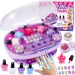 Tacobear Nagelstudio voor meisjes van 6-10 jaar, nageldroger, peel off nagellak, press on nagelstickers, nageldesignset, manicure, verjaardagscadeau