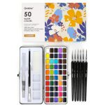 Beste waterverf Grabie aquarelverfset 50 kleuren met detailpenselen