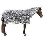 KERBL RugBe Zebra Vliegendeken Eczeemdeken Paardendeken met halsdeel 155 cm