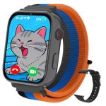 PTHTECHUS 4G smartwatch voor kinderen, meisjes, met GPS, videogesprekken, spraakchat, SOS, klasmodus, wifi, games, camera, kinderhorloge, cadeau voor meisjes en jongens van 4-12 jaar, cadeau (zwart)