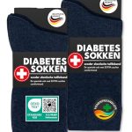 Beste diabetes sokken 6 Paar Sokken Diabetici met Comfortband zonder Elastiek & zonder Naad Heren & Dames 97% Katoen (43-46 Blauw)