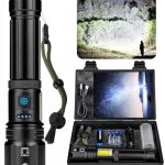 ZEUSFIRE Zaklamp, led, 1000.000 lumen, extreem helder met USB, 7 lichtmodi, tactische zaklampen, IPX7 waterdichte zaklamp voor kamperen, wandelen