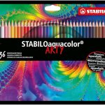 Beste aquarelpotloden STABILO - Aquarel kleurpotloden - aquacolor ARTY - Etui met 36 kleuren