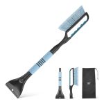 Amazon Basics Sneeuwborstel met IJskrabber en Ergonomische Handgreep, Zwart,Blauw 66,5cm