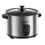 Russell Hobbs 19750-56 Cook@Home Rijstkoker met Warmhoudfunctie, 700W, 10 Koppen Rijst (1,8L), RVS/Zwart, 1 stuk
