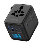 decqle “Pro” Reisadapter Wereldwijd, Reisstekker met 3 USB-C(28W) ＆ 2 USB-A