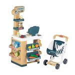 Smoby - Supermarkt met winkelwagen - speelsupermarkt met licht, geluid en elektronische functies, voor kinderen vanaf 3 jaar