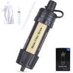 Mini Waterfilter Persoonlijke Waterzuivering Rietje Draagbaar Outdoor Survival Waterfiltratiesysteem 99.99999% Verwijdering Rate van bacteriën 0,01 micron Nood voor Outdoor Wandelen, Camping, Backpacken