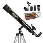 Omegon Telescoop AC 70/700 AZ-2 | Achromatische refractor | licht en veelzijdig | ideale instap-telescoop | voor maan- en natuurobservaties | aluminium statief