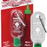 Draagbare Sriracha, sleutelhanger met mini-Sriracha flesje pikante saus, 1-pack, neem je saus overal met je mee - fantastisch chilisausgeschenk (leeg verzonden)