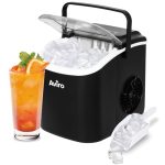 IJsblokjesmachine - 1,3L - Met IJsschep - Zelfreinigingsfunctie - 12KG / 24U - 9 Blokjes / 6 Min - Zwart
