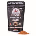 Burger's & Ribs BBQ Rub - 100% Natuurlijk BBQ-Kruidenmengsel - Droge Marinade & Perfecte Kruidensamenstelling voor Rundvlees & Varkensvlees - Beste Amerikaanse Barbecue - Grote Verpakking (200g)