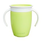 Beste drinkbeker baby Munchkin Miracle 360 Cup, Baby and Sippy Cup, Ideal Sippy, Water and Weaning Cup 6+ to 12 Months, 7 oz/207 ml, Green