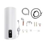 Beste elektrische boiler 100 liter SOLOCJNL Elektrische Boiler 100 Liter - Horizontale Doorstroomboiler, 220V, 2000W, Led-scherm, 25-75°C - Warmwaterboiler voor Keuken, Tuin, Badkamer