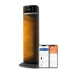 Beste elektrische verwarming woonkamer Philips 5000 Series Energiezuinige Connected Toren Ventilatorkachel, 2000W, tot 50% energiebesparing, 5 veiligheidsvoorzieningen, 4 standen, 60° oscillatie, stil, zwart & donkergrijs (CX5120/11)