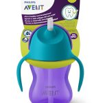 Beste rietjesbeker baby Philips Avent Rietjesbeker - 200 ml - Afsluitventiel en klikdeksel - Eenvoudig te monteren - Vaatwasmachinebestendig - 9m+ - Paars met blauw - SCF796/02