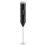 Bonsenkitchen Melkschuimer Handheld, Elektrische melkschuimmaker met roestvrijstalen garde, handdrankmixer voor koffie, latten, cappuccino, matcha, werkt op batterijen, elektrische roerder koffiemixer