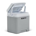 Beste elektrische koelbox IGLOO IE27 elektrische koelbox, 12V en 230V, 27L – compacte mini-koelkast voor auto, camping, vakantie, boot en festivals – lichtgewicht en draagbaar, met praktisch kabelvak en Eco/Max-modus