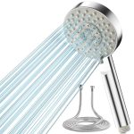 Magichome Douchekop en slang 2 m hoge druk met 5 sproeimodi, turbocompressor design, krachtige douchekop voor lage waterdruk