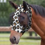 Adiwo Paardenvliegenmasker met oren, super comfortabele vliegenmaskers voor paarden - vol formaat, ademend en elastisch Lycra, UV- en insectenbescherming, groot met web rand oogbescherming